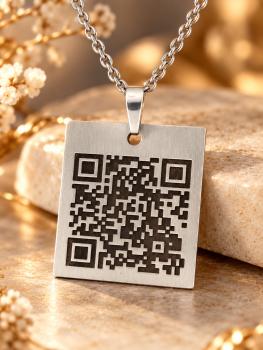 QR-Code Anhänger in 925 Silber